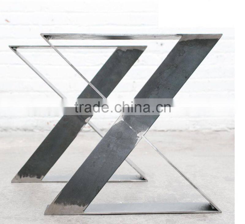 industrial wooden stainless steel table legs ,tale base,dining table