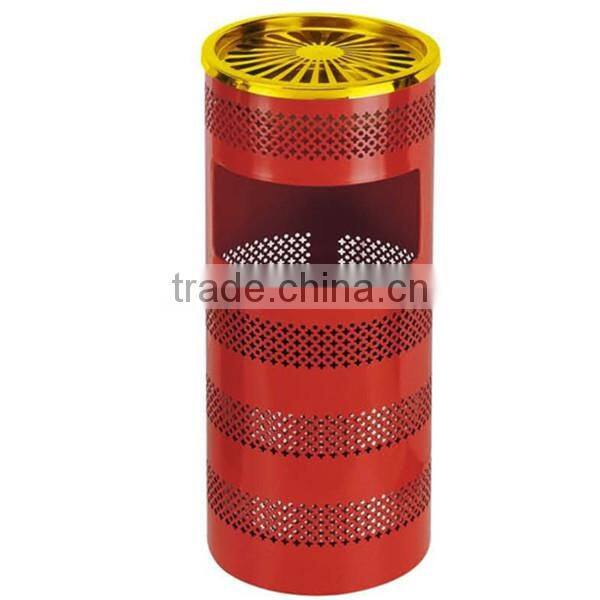 pattern engraving round-shape ground trash can(Hot sale!)