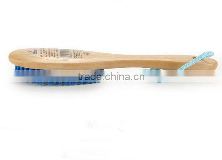 High quality solid wood brush soft wool washing brush/multi-purpose cleaning shoes brush with long handle