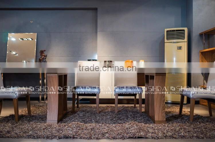 HOT SALE Walnut Veneer Modern Wooden Dining Table Set A-18RE
