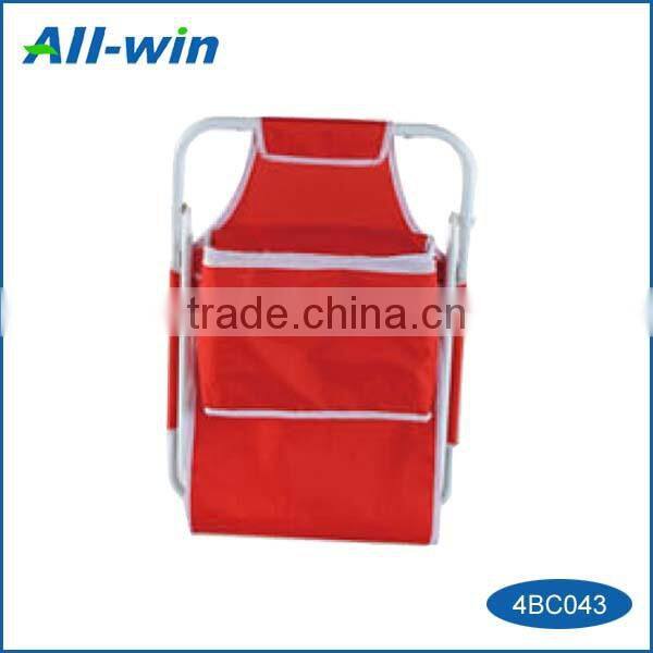new style cheap foldable space-saving beach chair with ice bag and backrest