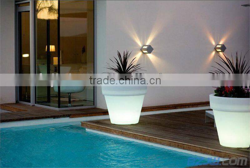 Outdoor rechargeable colorful garden led flowerpot