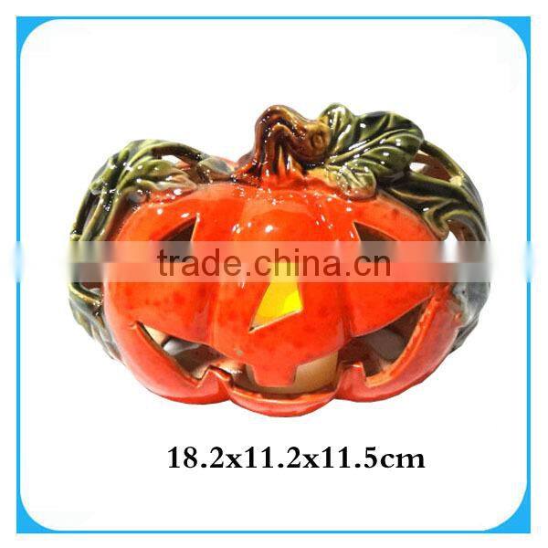 Ceramic halloween pumpkin decorations led light