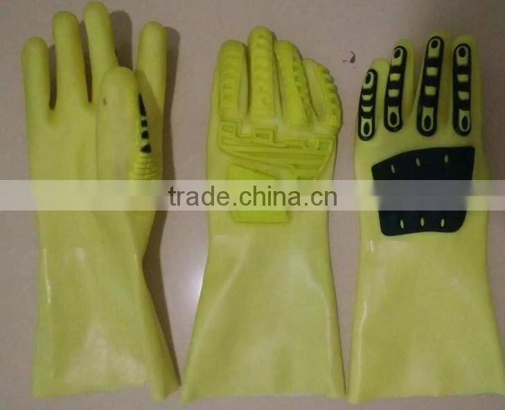 SunnyHope PVC coated oil resistant TPR Impact Gloves
