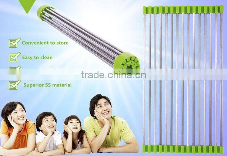 Stainless steel Kitchen Storage Rack Foldable Draining Rack