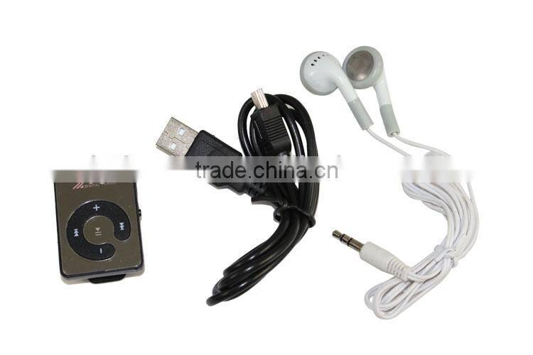 C button clip mirror MP3,Mirror Face Mp3 Player