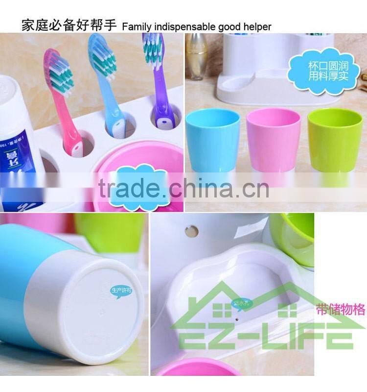 2017 suction cup organizer bathroom toothbrush holder with cup
