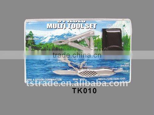 2014 Hardware multi function stainless steel plier hand tools with blister card TK002