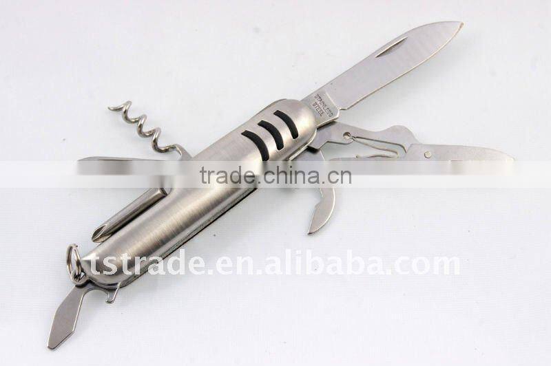 2014 Promotion mini multi function pocket LED gift tool knife K5007CG3-1