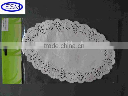 paper doyleys, oval silver paper doilies