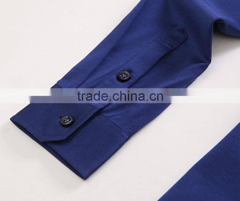 Raidyboer Men's solid color long sleeve t shirt 100%cotton with placket Raidy boer