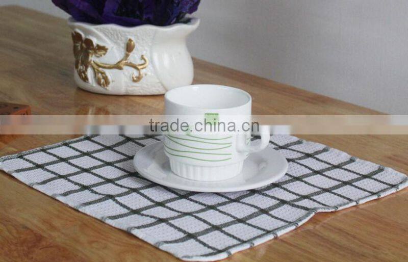 30cm x30cm cheap cotton wholesale printed household cleaning weave dish towels