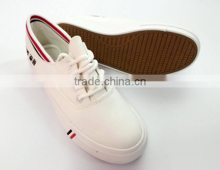 GZY 2017 new design fashion women white canvas shoes wholesale