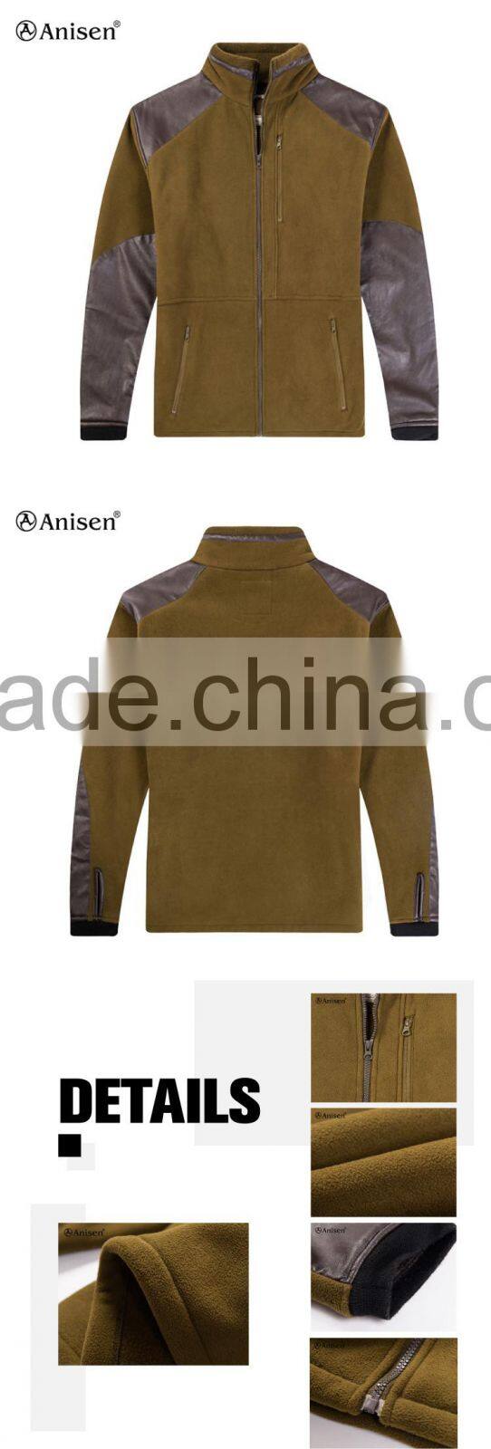 China factory wholesale men cheap polar fleece 100% polyester jacket winter coat