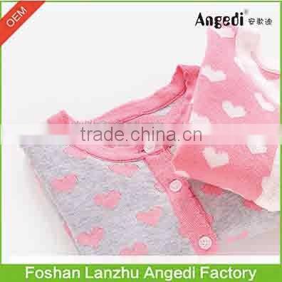 Original design Children clothing Girls Cardigan Brand Sweater Wool/cotton Knit Long-Sleeve cardigan