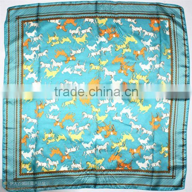 stock printed silk satin Scarf square scarves small moq