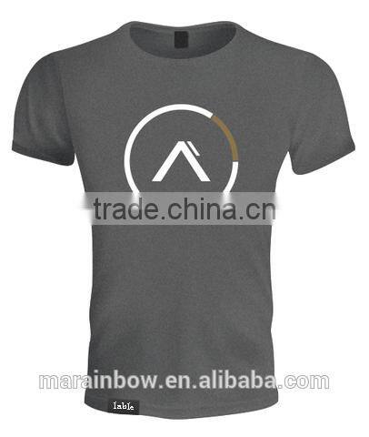 Charcoal Grey Men's Athletic Fit Tee Shirt Tapered Fit Moisture Wicking Lengthened T Shirt Wholesale Men's Clothing