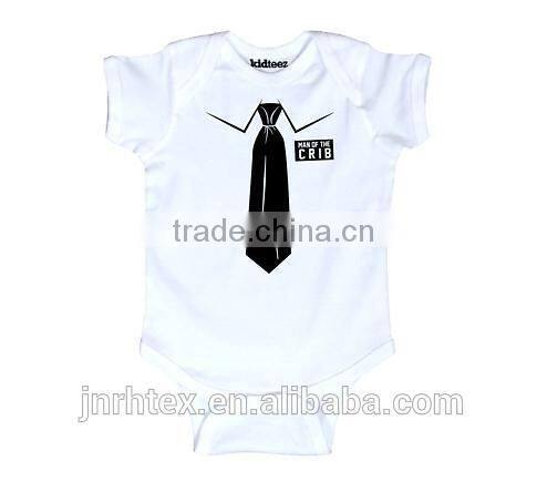 Screenprinted infant girls rompers,custom cotton baby rompers wholesale