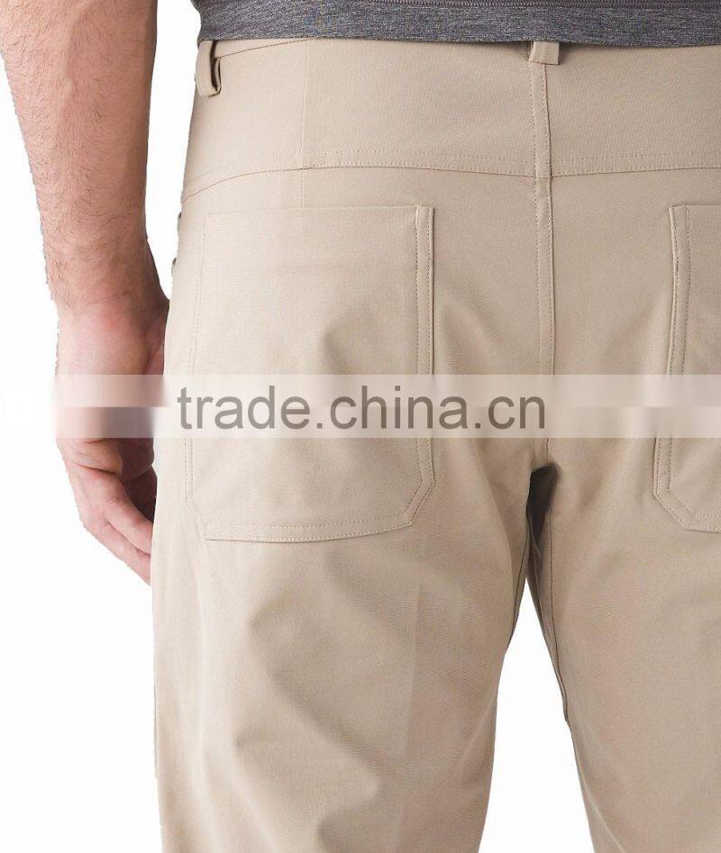 Delicate straight cut pants 100% cotton plain men casual pant