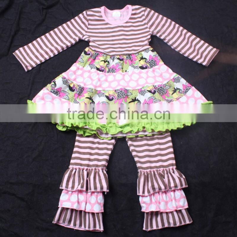 turkey wholesale children clothes bubble Splicing Flower Outfits sets LBYTZ001-67