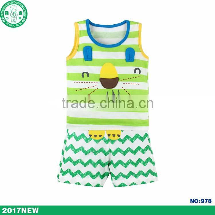 6-24 months baby boys' clothing sets t-shirt + short 2017 Summer cotton kid clothes