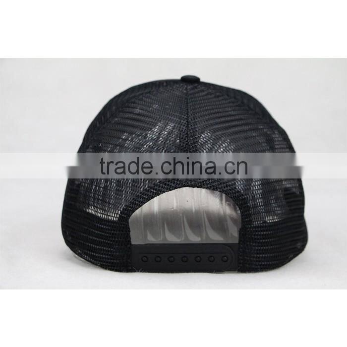 custom cotton 6 panel black baseball cap