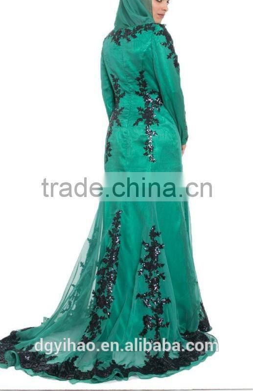 baju-kurung-and-baju-melayu long sleeve evening dress for muslim Long Sleeve Abaya Style Muslim Women Long Dress
