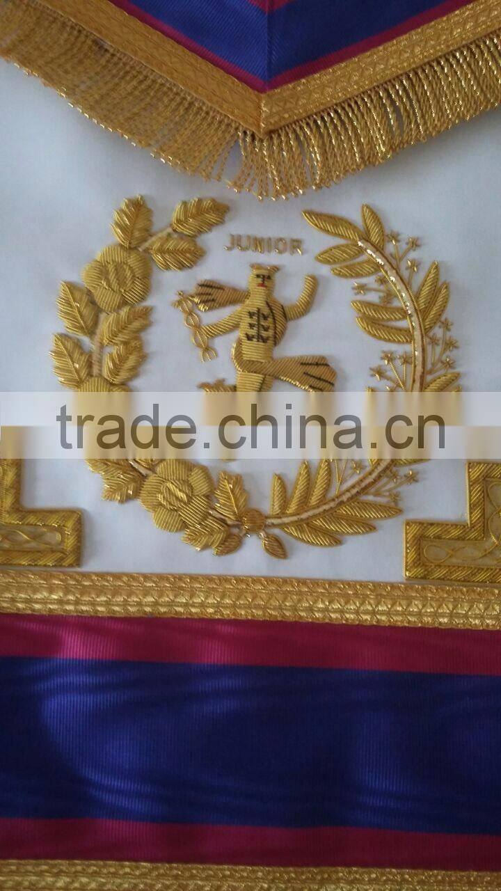 Mark Grand Officers Apron,Wreath Embroidered Apron