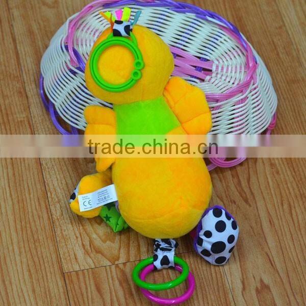 Funny chick pulling musical Plush toys baby educational plush toys for kids