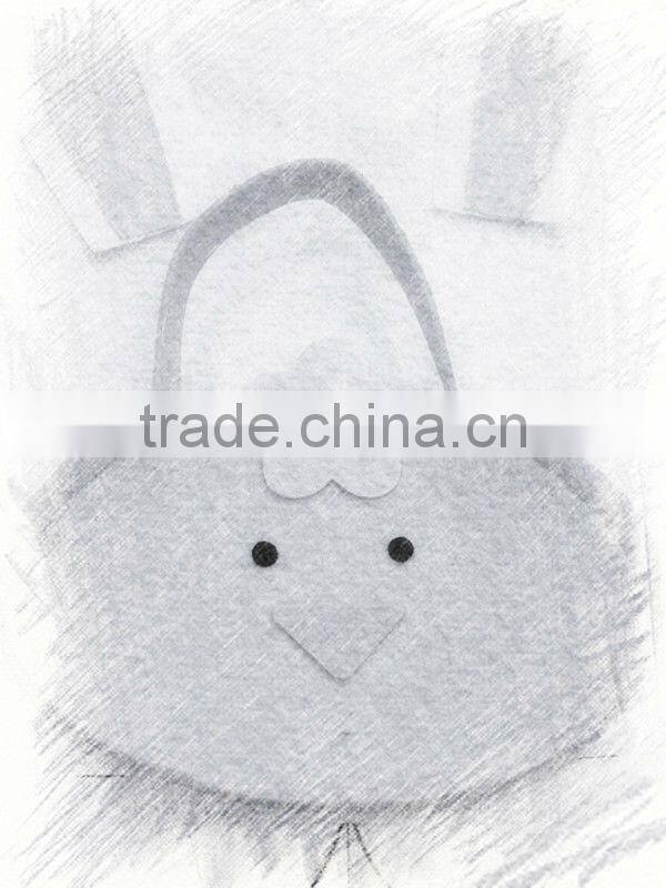 Yellow chicken bag easter felt bags for easter decoration