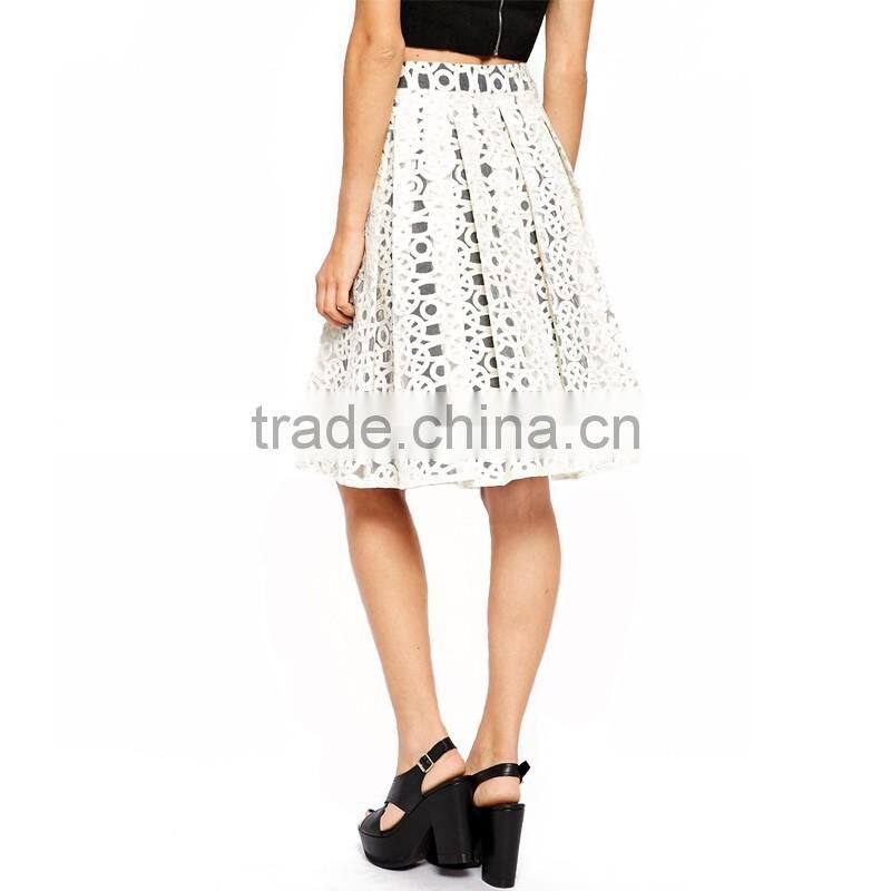 Fashion casual organza embroidery sheds skirts