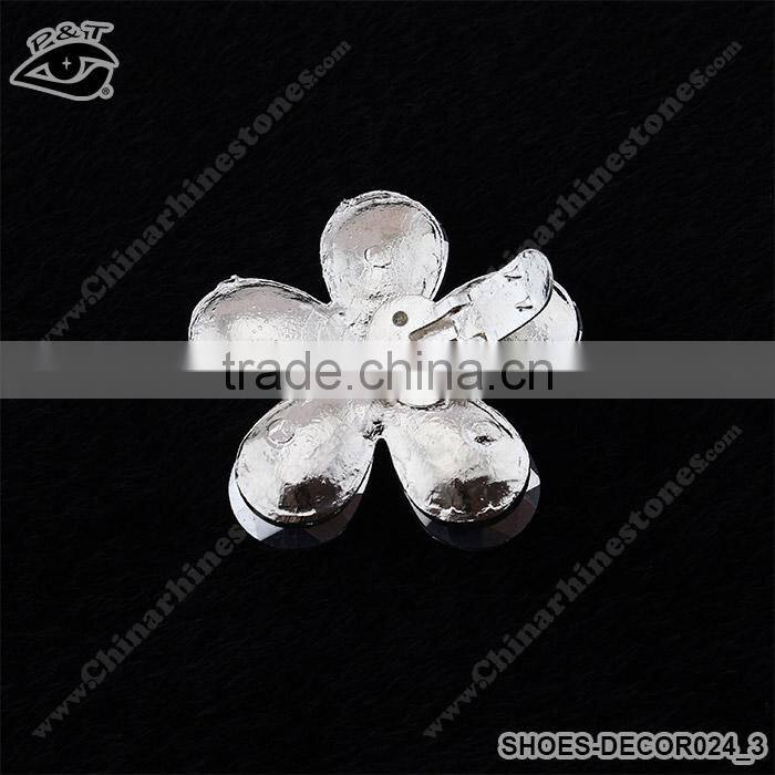Flower decorative rhinestone ornament clip for high heel shoe buckle crystal accessories for brooches
