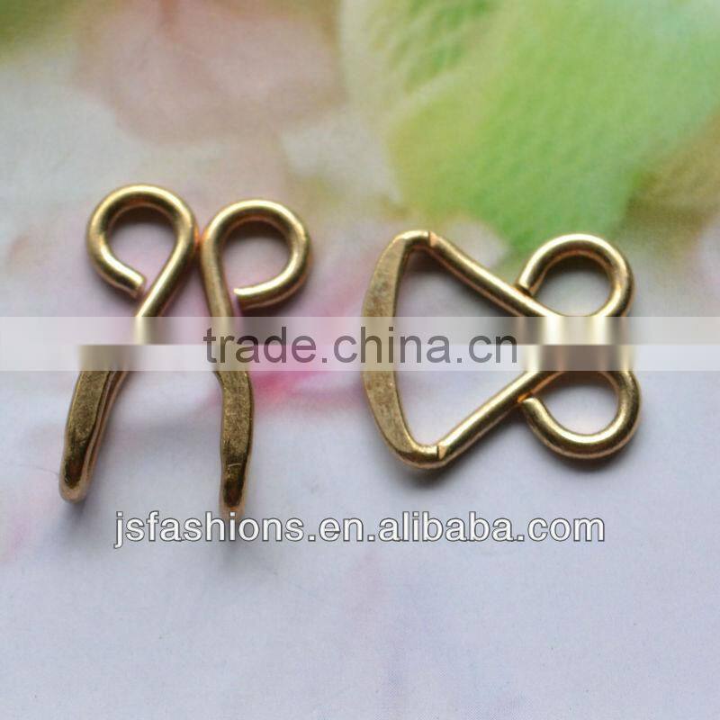 Fashion 16# golden color hook and eye in apparel decorative