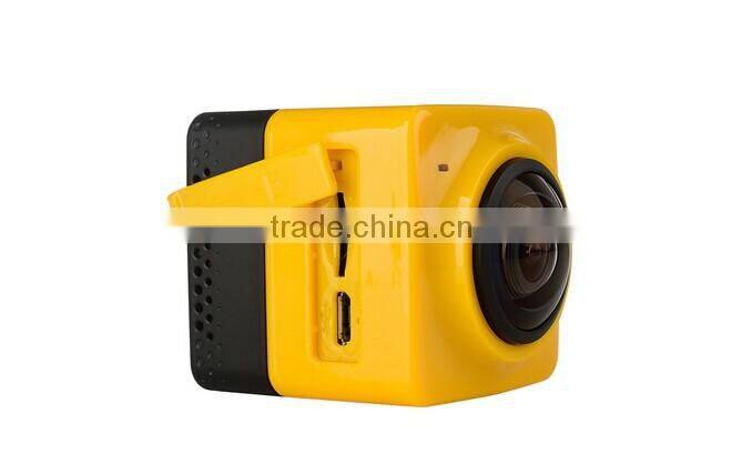 2016 Newest 360 degrees sport action 1080P 30fps mini camera WiFi H.264 Panorama Camera 360x220 Large Panoramic Video Camera