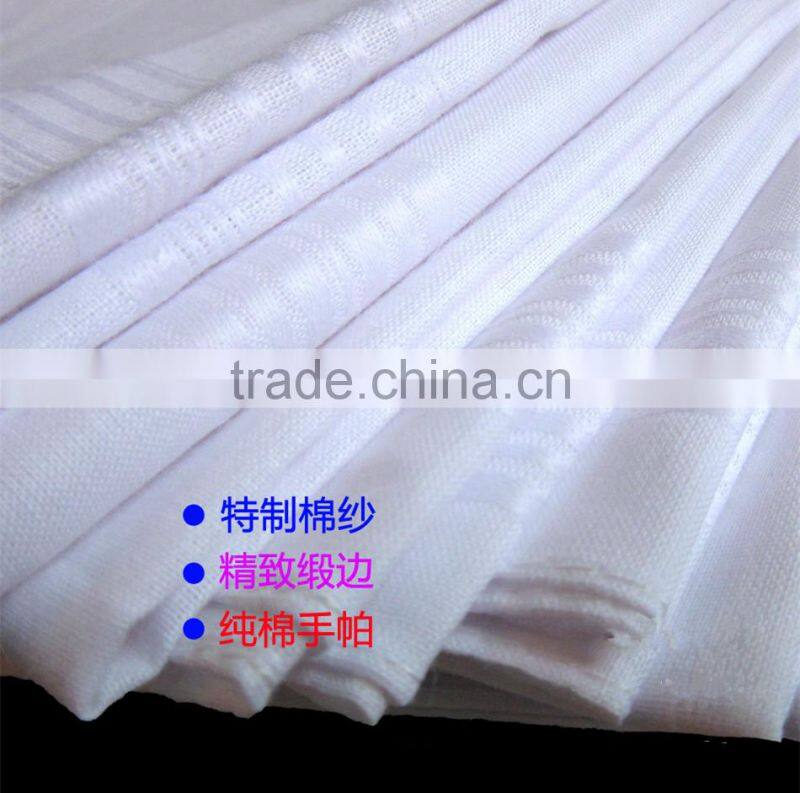 Wholesale hot sale 100% cotton white handkerchief
