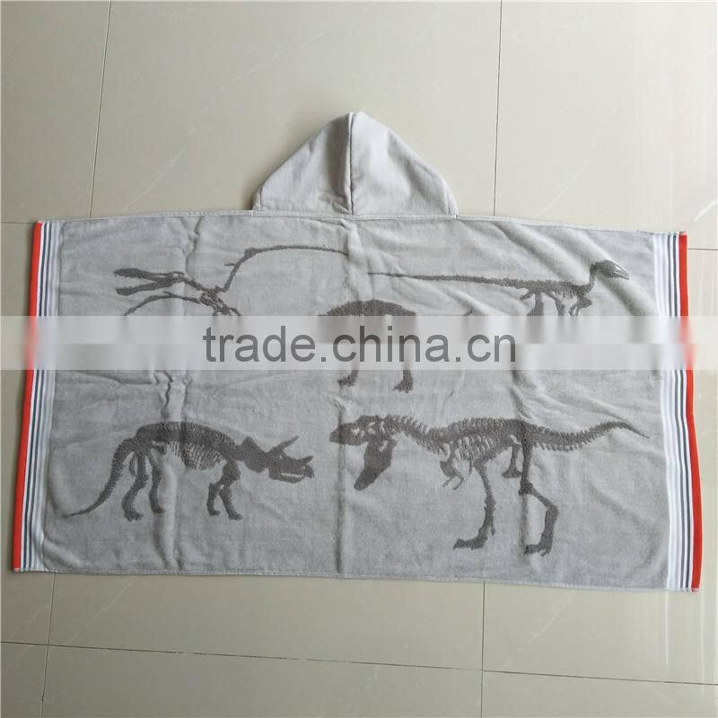 Wholesale Customed Brand Cotton Woven Jacquard Hooded Bath Towel