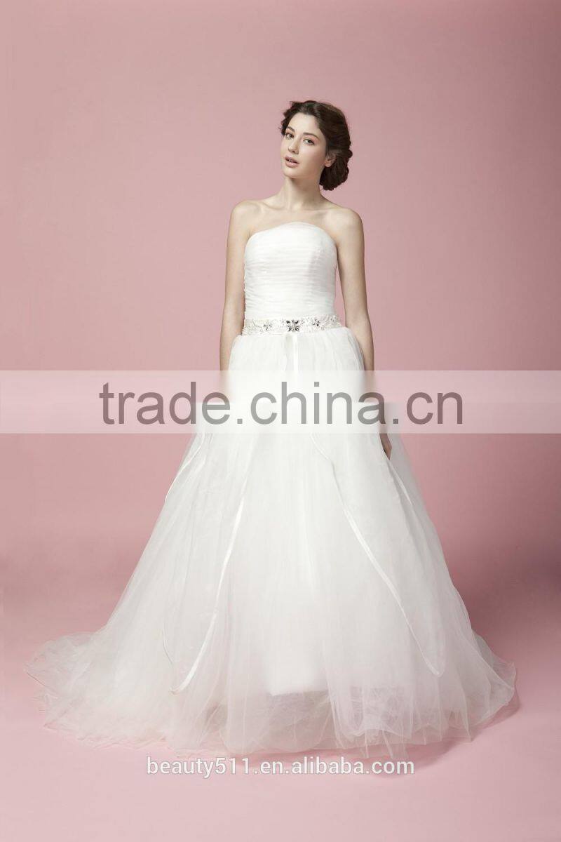 Newest Glamorous Embroidered A-Line Sweetheart Neckline and Sleeveless Floor-Length Lace Wedding Dress AS28102