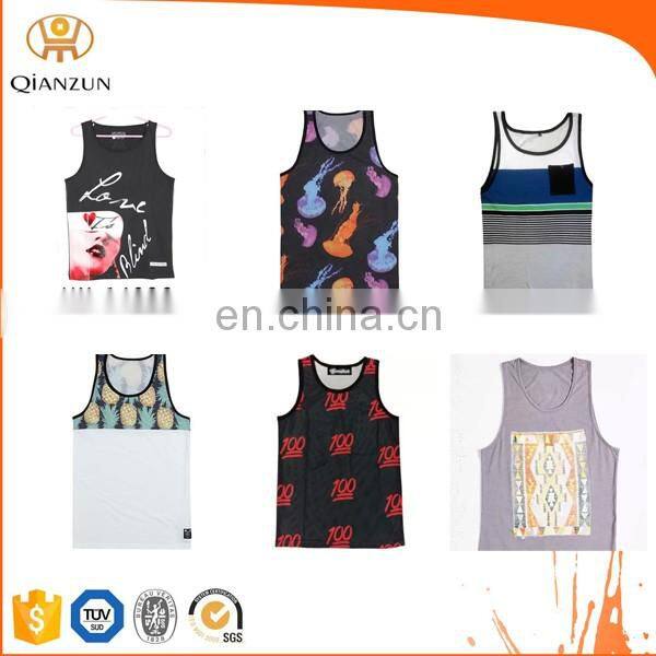 Gym 100% cotton custom tank top for yoga, fitness