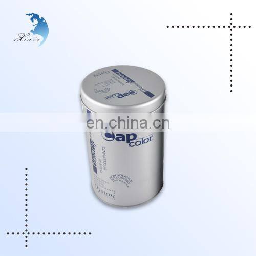 High Quality Custom Glossy Printed Anti-corrosion Cylinder Metal Paint Box/Container