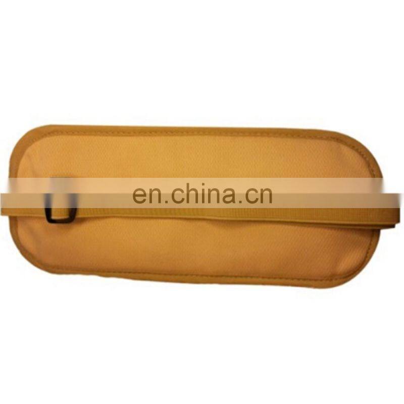 Beige Yellow Printed Rfid Blocking Cotton Hidden Wallet