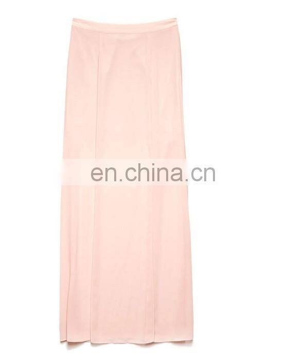 wholesale pictures of long skirt latest design lady skirt split sheer chiffon maxi skirt