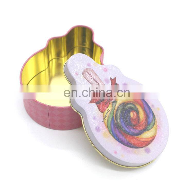 Custom candy shape small sweet metal tinplate case