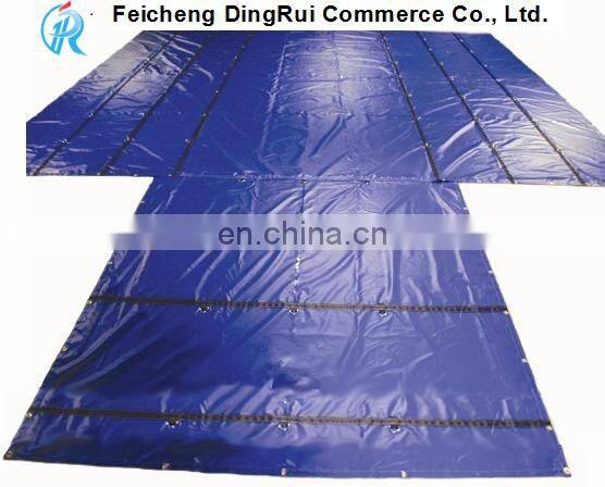 China Tarpaulin Factory Wholesale D-Rings Box Stitched PVC Lumber Tarpaulin