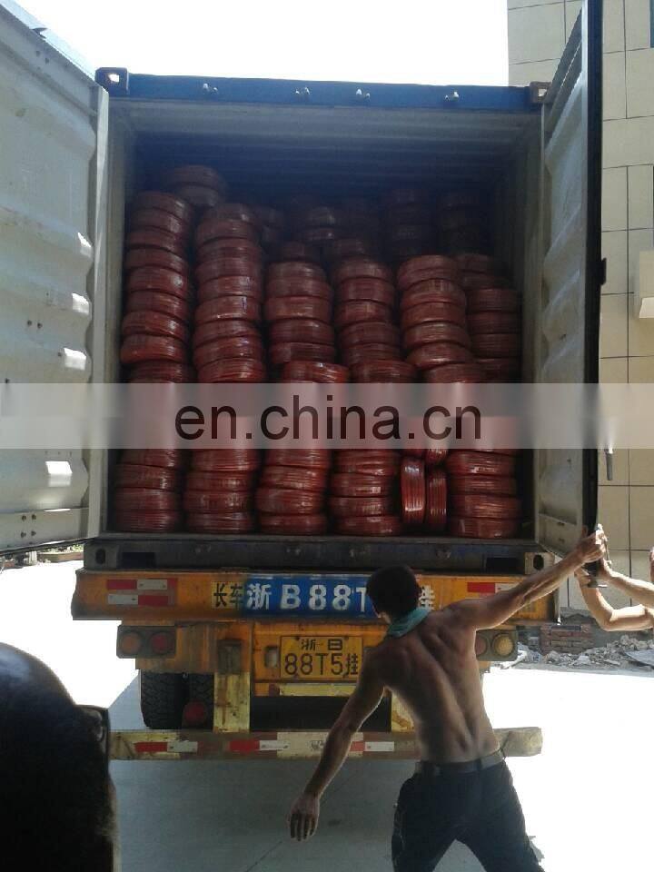 CE prove brass connector fittings orange color PVC LPG gas hose, PVC gas pipe for cooking and oven