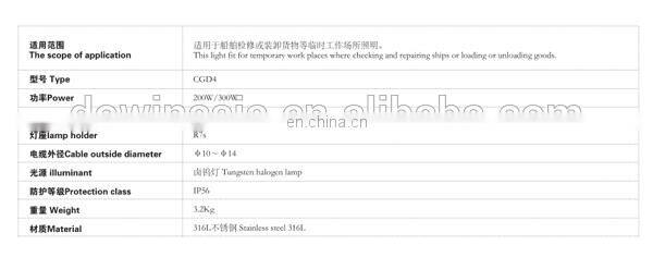 Stainless Steel IP56 220V Warehouse Light