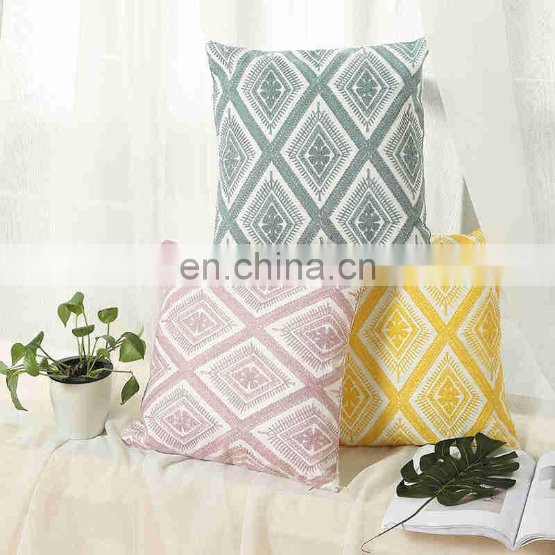 i@home Threaded Modern Geometric Vintage Floral Fashion Sofa Pillow Cushion Cover