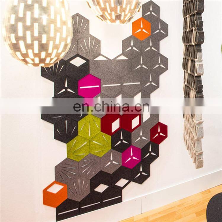 24 Hexagon modern urban felt wall decals kit stylish modern office decoration felt wall art stickers