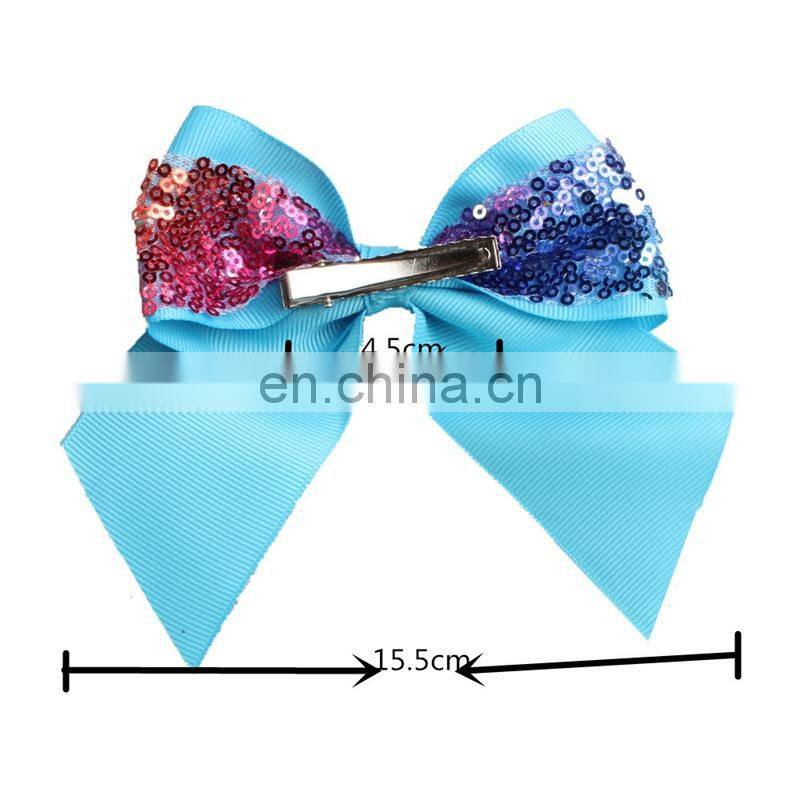 Kids Girls Sequin Hairclips Baby Barrettes Bowknot Hair Ornaments 9colors