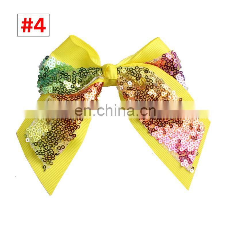 Kids Girls Sequin Hairclips Baby Barrettes Bowknot Hair Ornaments 9colors