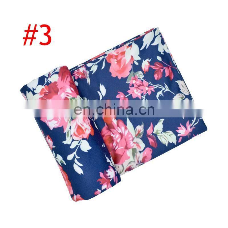 Watercolor floral print oversized Swaddle Blanket Super Soft Large Swaddle Blanket 80*80cm 6colors choose free